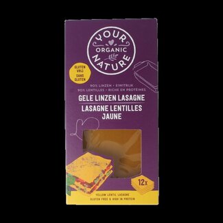 Lasagne van gele linzen bio 250 Gram