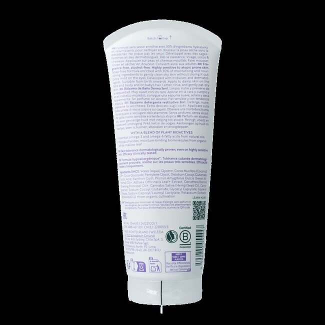 Baby derma 3 in 1 douchecreme bio 200 Milliliter