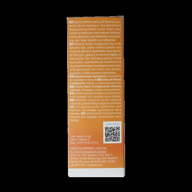Duindoorn vitaliserende handcreme 50 Milliliter