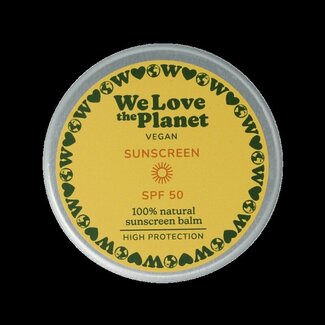 We Love The Planet Sunscreen balm vegan SPF50 35 Gram