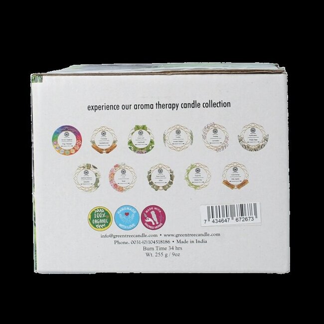 Gemstone candle inner growth mint 256 Gram