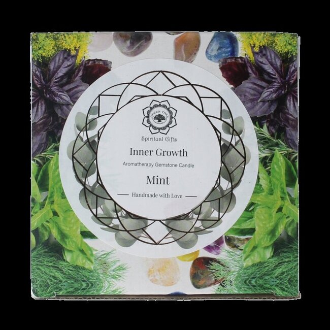 Gemstone candle inner growth mint 256 Gram