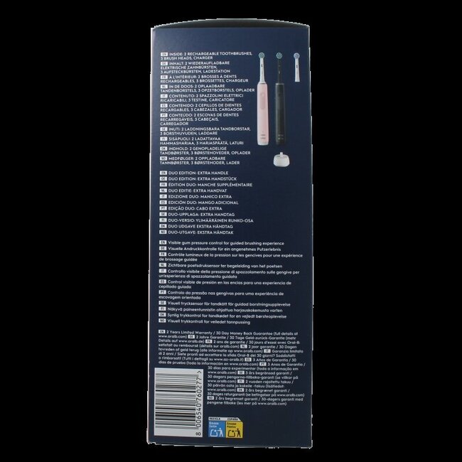 Elektrische tandenborstel pro 3 3900 black pink 1 Set