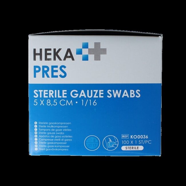 Hydrofiel gaaskompres 5x8.5cm 100 Stuks