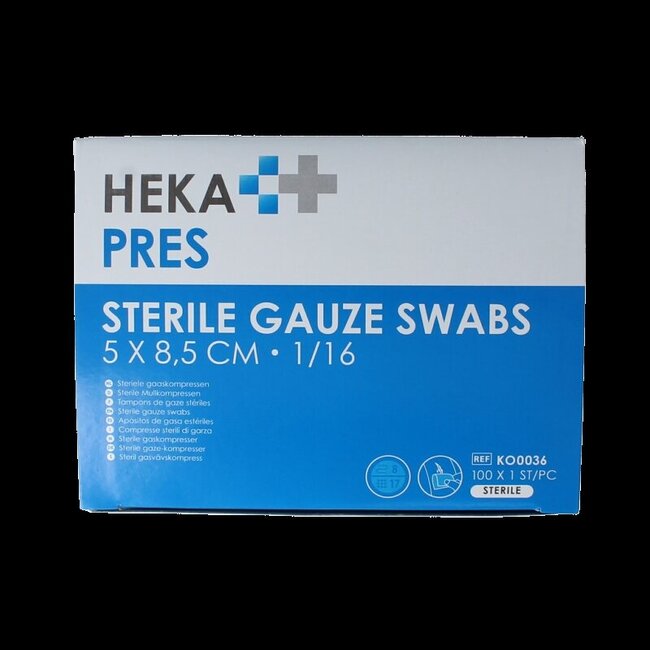 Hydrofiel gaaskompres 5x8.5cm 100 Stuks