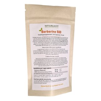 Natuurlijk.fit Berberine 500mg 60 Capsules