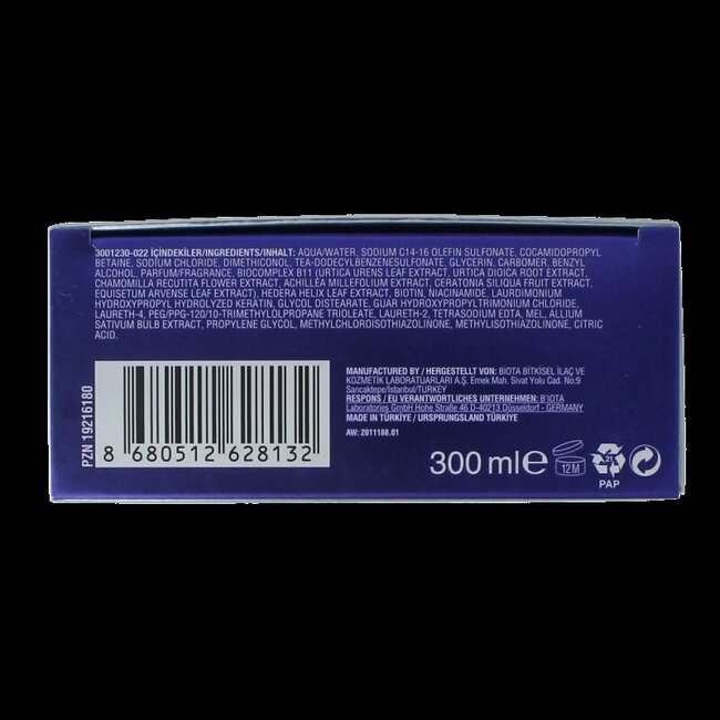 Shampoo zwarte knoflook 300 Milliliter