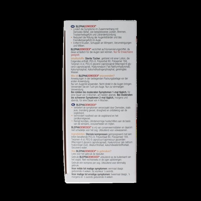 Blephademodex reinigingstissues 30 Stuks