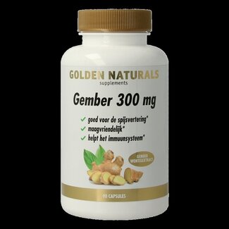 Golden Naturals Gember 300mg 90 Vegetarische capsules