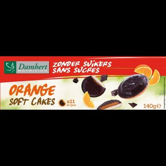 Damhert Soft cakes orange suikervrij 140 Gram