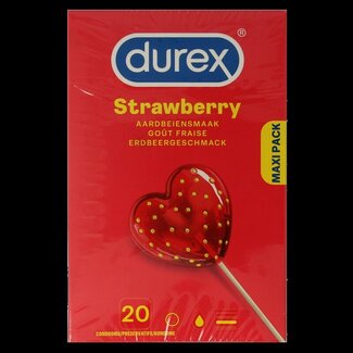 Durex Condooms sexy strawberry 20 Stuks