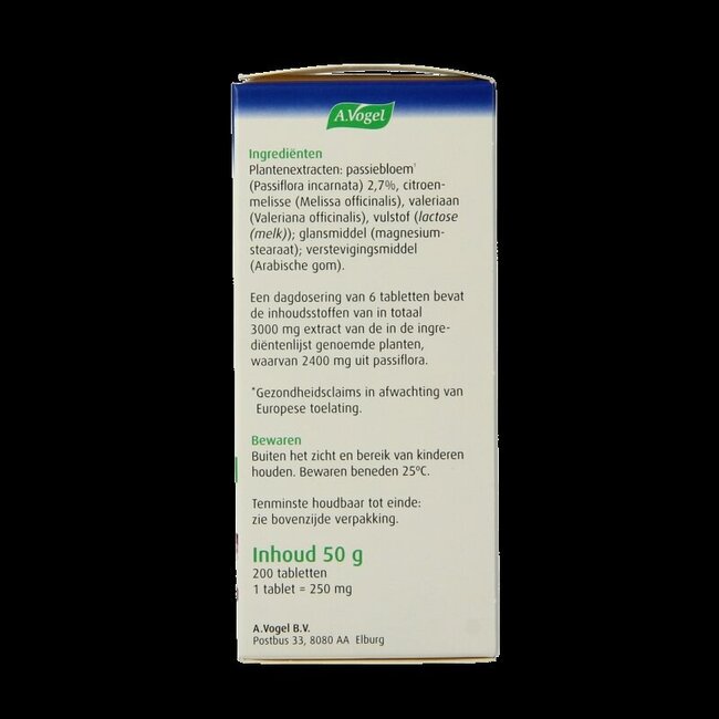 Passiflora rustgevende tabletten 200 Tabletten