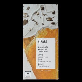 Vivani Chocolade wit stracciatella bio 80 Gram