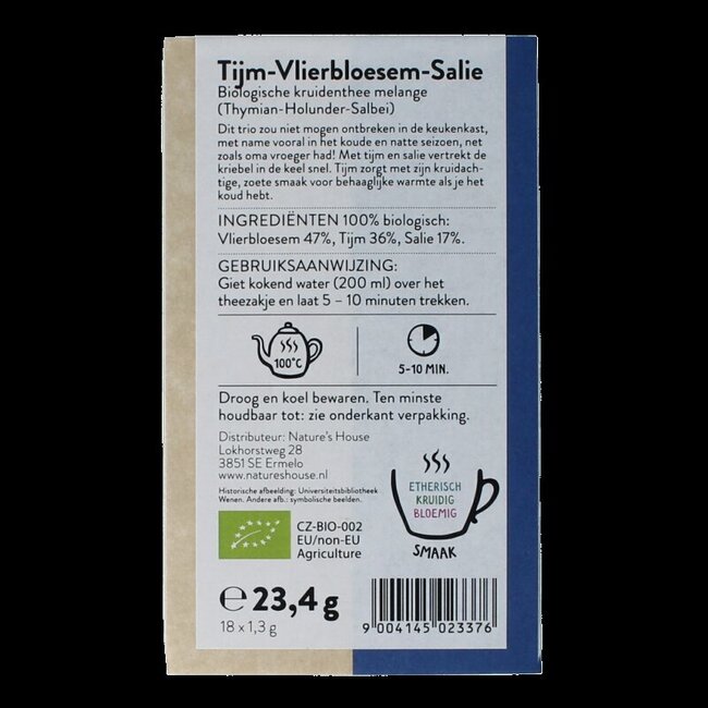Tijm vlierbloesem salie bio 18 Stuks