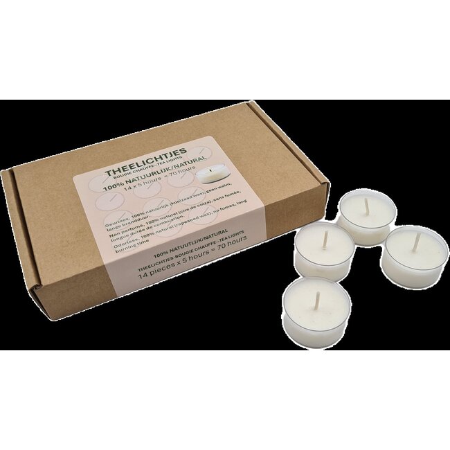 Natural theelichtjes 14 stuks 1 Stuks