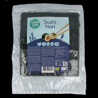 TerraSana Sushi nori geroosterd  bio 50 stuks 125 Gram