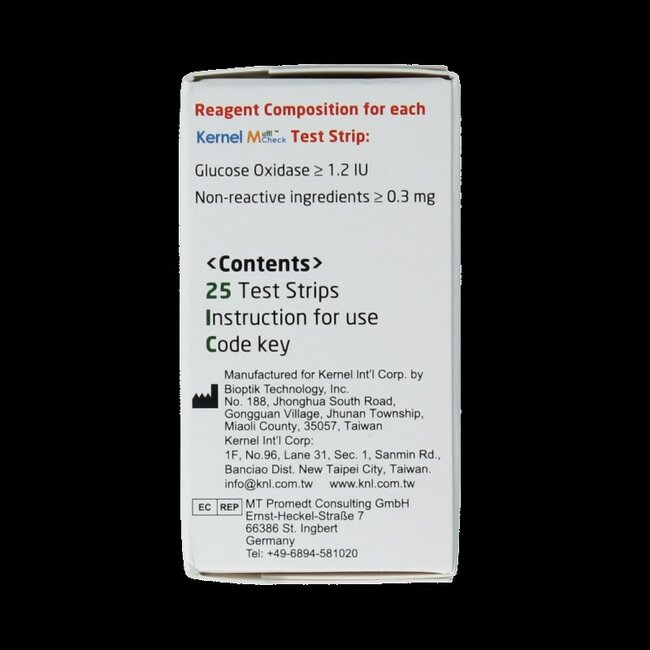 Multicheck glucose teststrips 25 Stuks