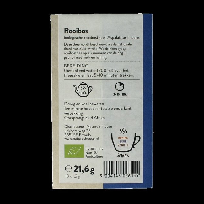 Rooibosthee bio 18 Stuks