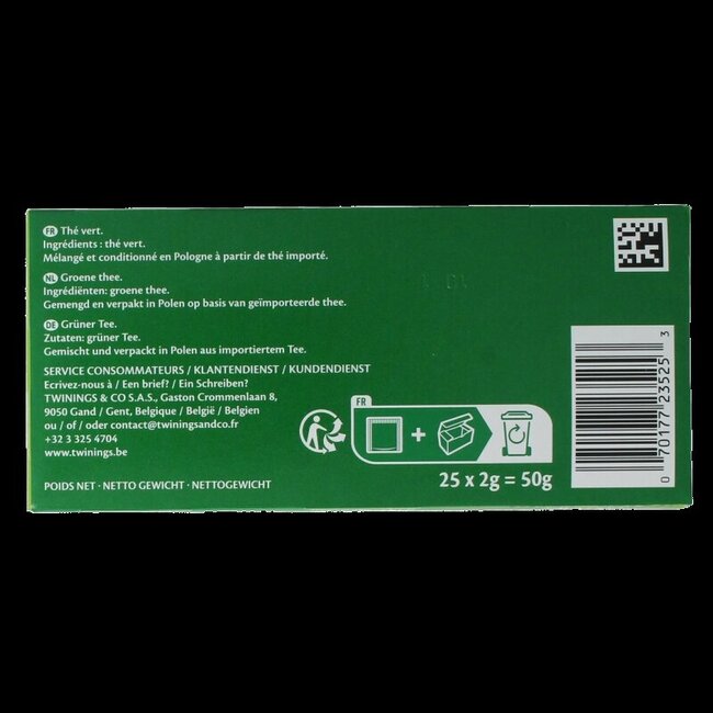 Pure groene thee 25 Zakjes