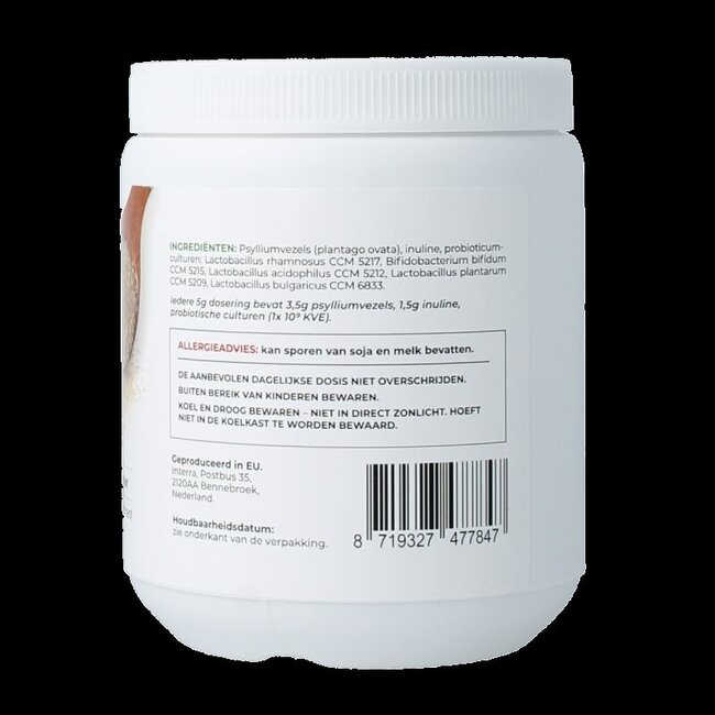 Original psylliumvezels, prebiotica en probiotica 180 Gram