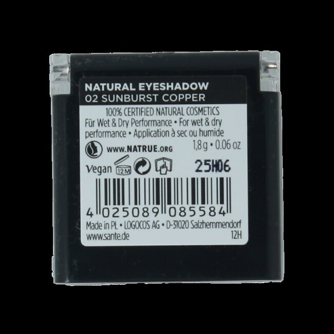 Eyeshadow naturel 02 sunburst copper 1.8 Gram