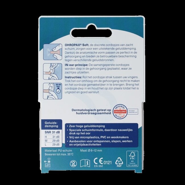 Oordopjes soft 10 Stuks