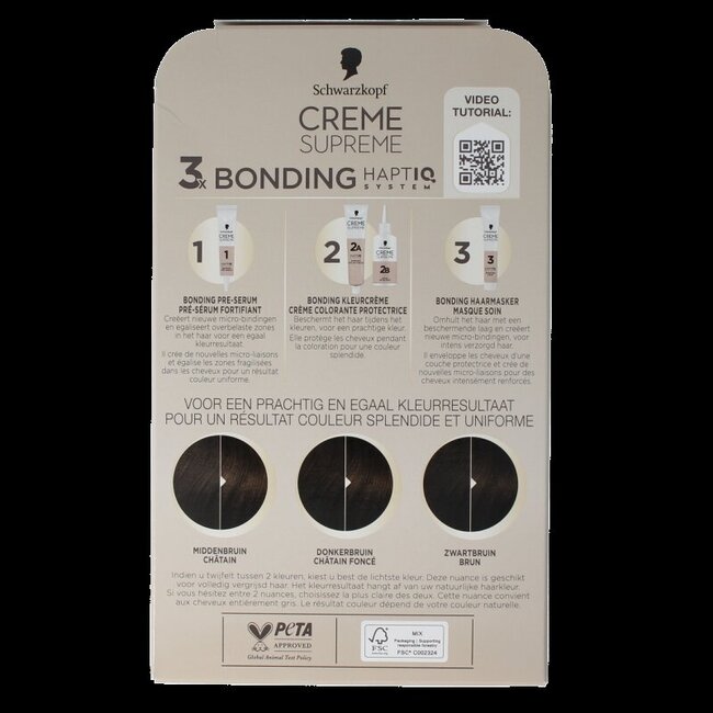 Creme supreme 4-0 donker bruin 1 Stuks