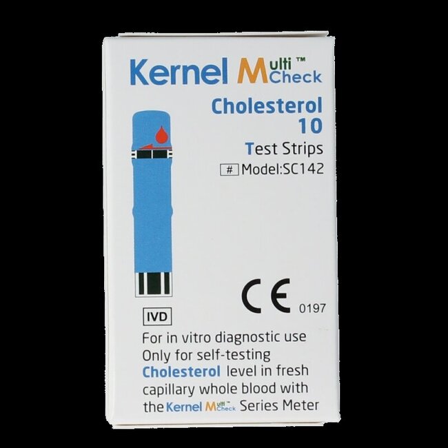 Multicheck cholesterol teststrips 10 Stuks