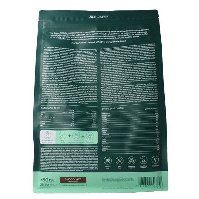 Whey protein isolate chocolate 750 Gram