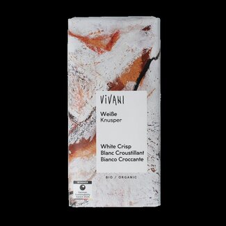 Vivani Chocolade wit rice crispies  bio 80 Gram