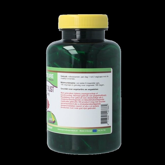 Rode gist rijst monacoline K-vrij 180 Vegetarische capsules