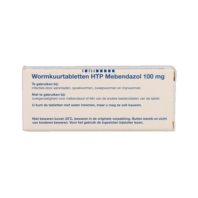 Mebendazol/wormkuur 2 Tabletten