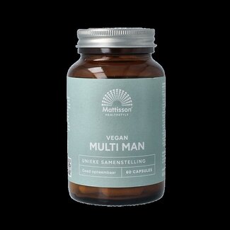 Mattisson Multi man vegan - goed opneembaar 60 Vegetarische capsules