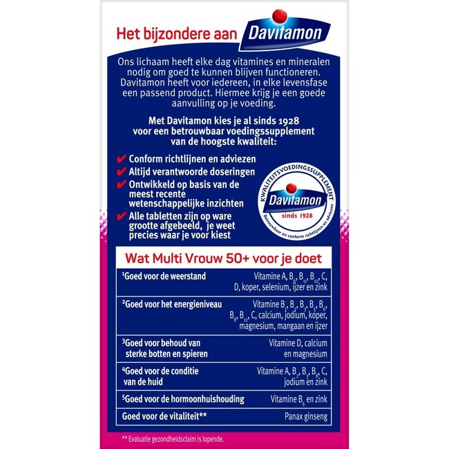 Multi vrouw  50+ 60 Tabletten