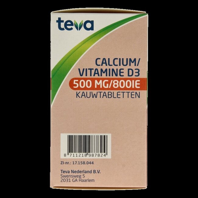 Calcium / vitamine D 500mg / 800IE 90 Kauwtabletten