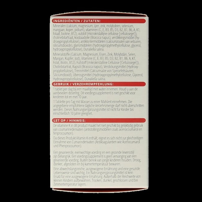 Elke dag basis 60 Tabletten