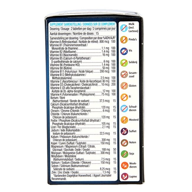 Magnesium vitaminen mineralen compleet 30 Tabletten