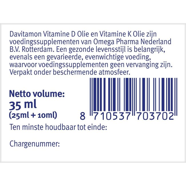 Baby vitamine D & K 25mcg 35 Milliliter