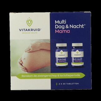 Vitakruid Multi Dag & Nacht Mama 100% Vegan 2 x 30 60 Tabletten