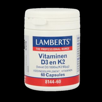 Lamberts Vitamine D3 1000IE en K2 90mcg 60 Capsules