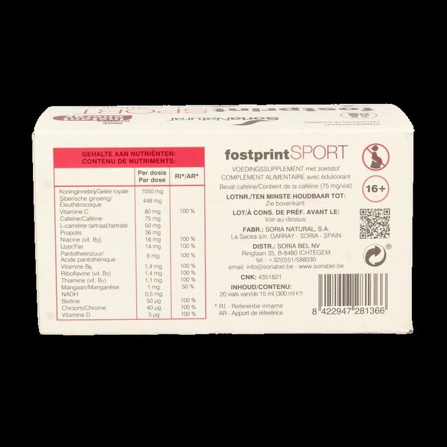 Fost print sport 20 x 15ml 20 Stuks