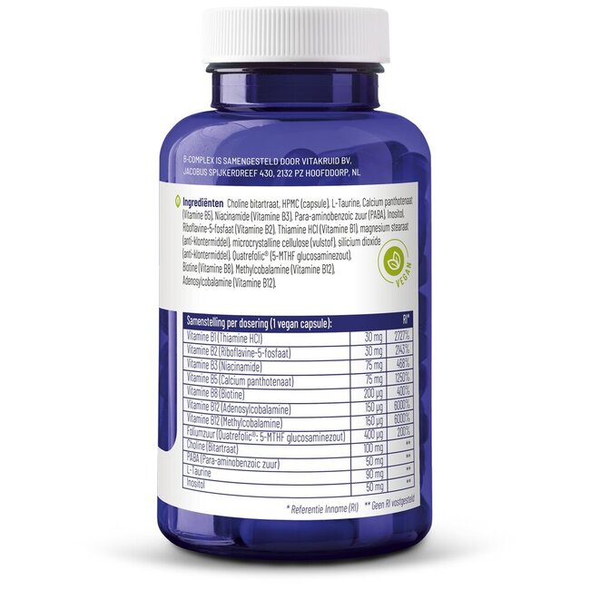B-Complex actief zonder B6 90 Vegetarische capsules