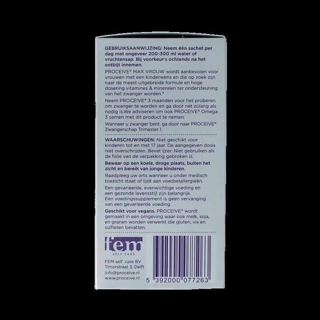 Kinderwens max vrouw sachets 30 Stuks