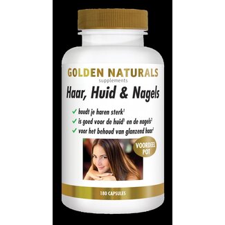 Golden Naturals Haar, huid & nagels 180 Capsules
