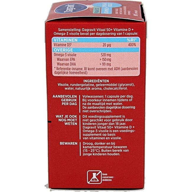 Vitaal 50+ omega/vitamine D  90 Capsules