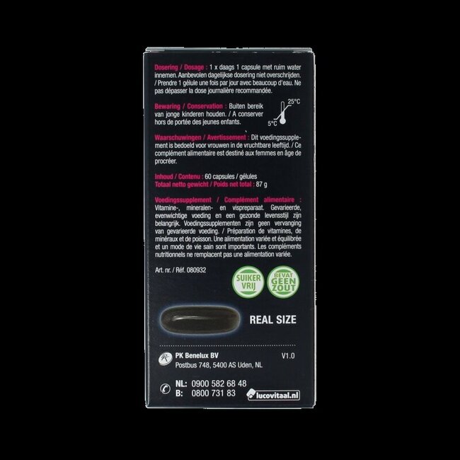 Vruchtbaarheid support vrouw 60 Capsules