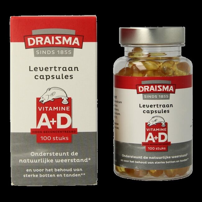 Vitamine A + D levertraan 100 Capsules