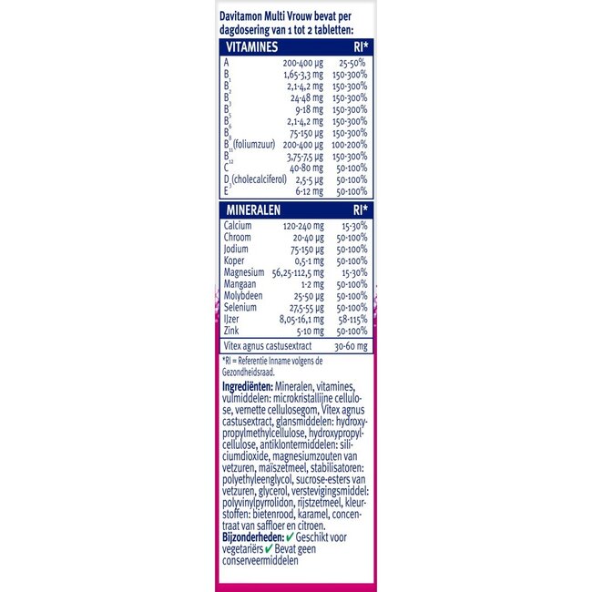 Multi vrouw 60 Tabletten