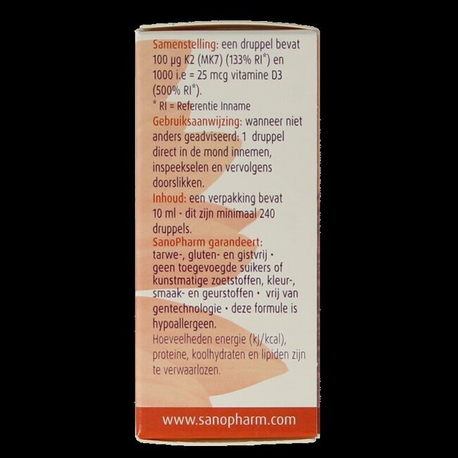 Vitamine K2 D3 emulsan 10 Milliliter