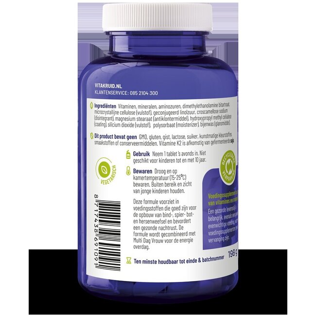 Multi Nacht Vrouw 100% Vegan 90 Tabletten